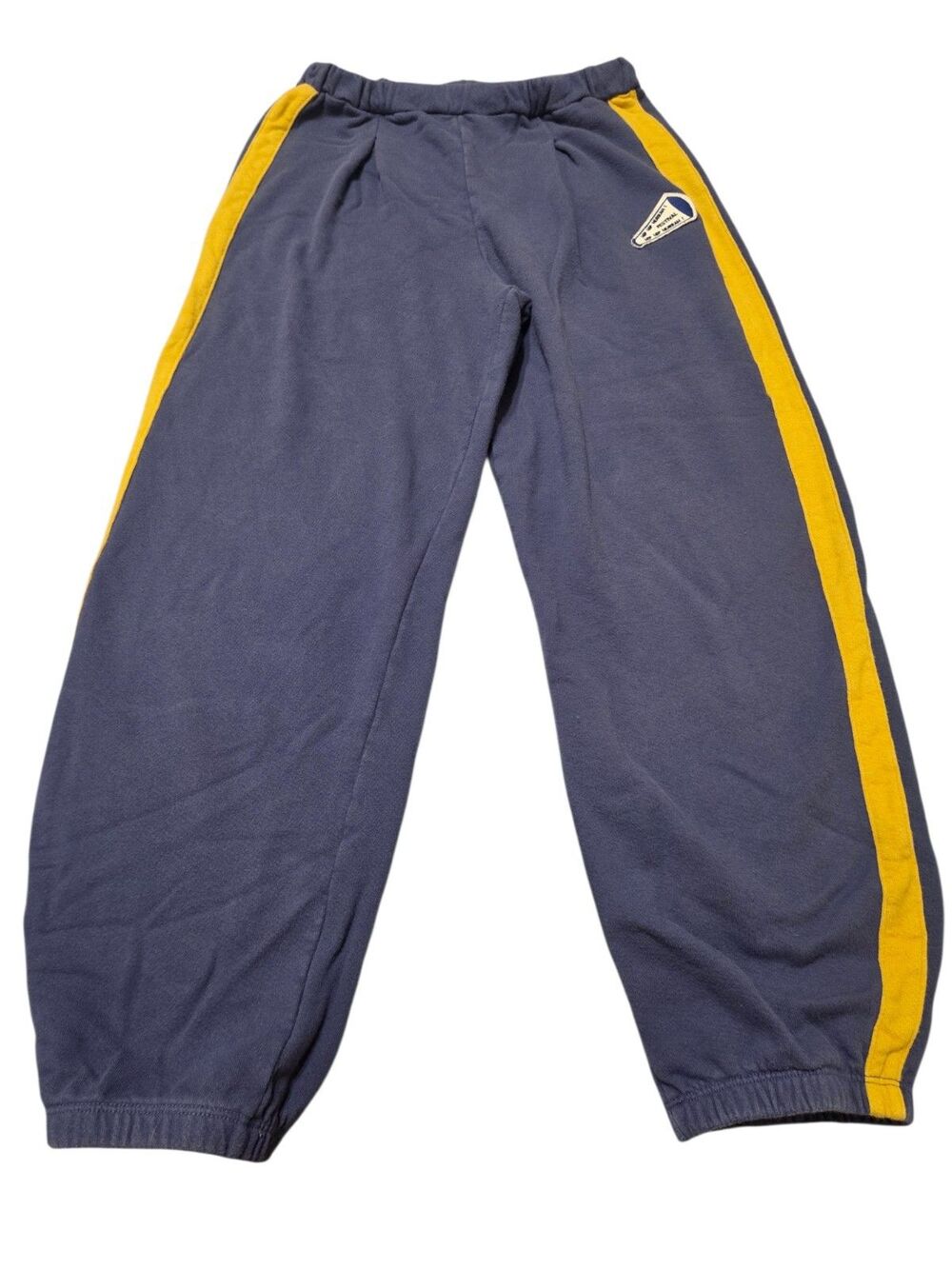 Sundry Trouser Cotton Sweatpants French Terry Navy Yellow Stripe S Festival C271 - Picture 1 of 10